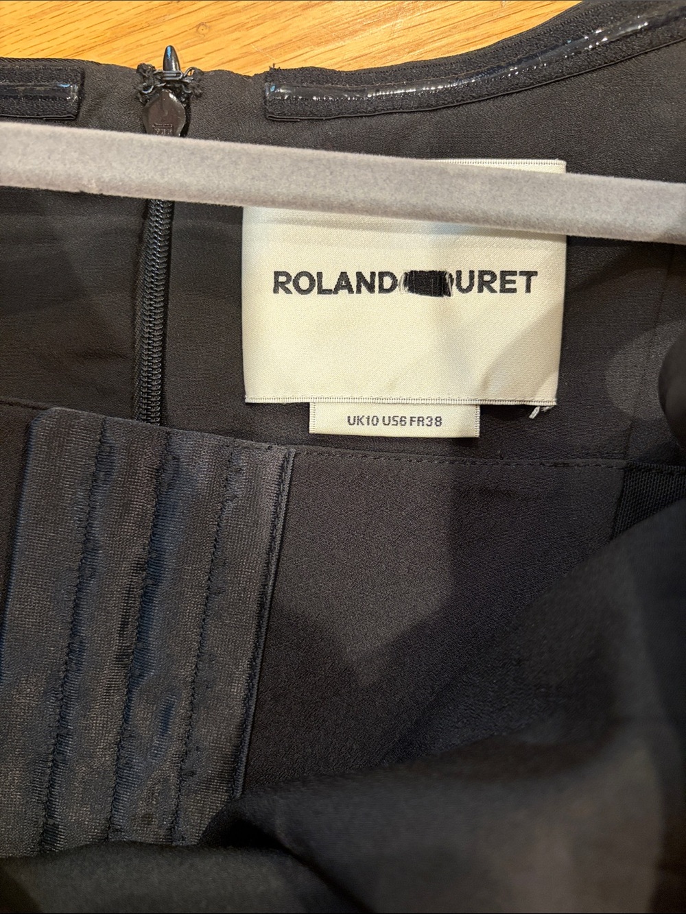 NWOT Roland Mouret Black Peplum Maxi Dress with Contrast Buttons, Size US 6 - Picture 12 of 14